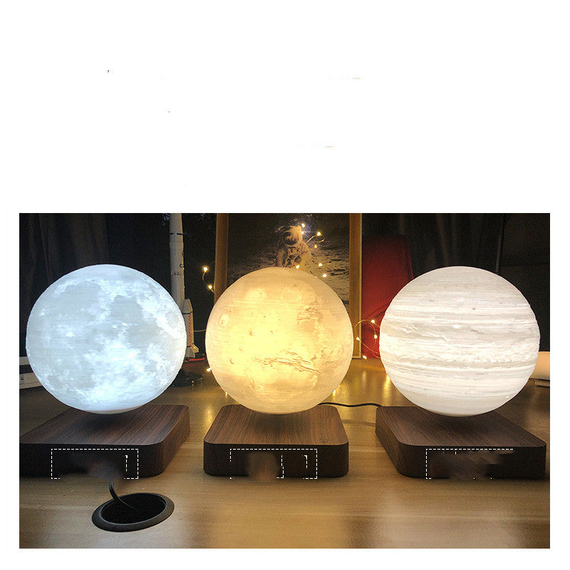 Lámpara de escritorio de levitación magnética con forma de luna