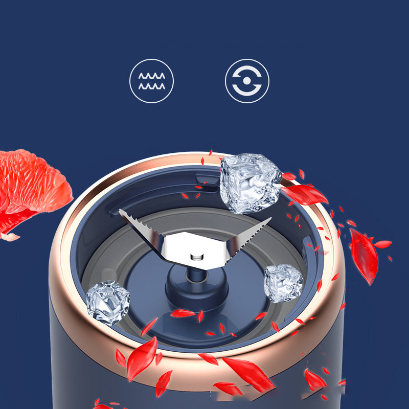 Licuadora portátil de 6 cuchillas, mini exprimidor de frutas con carga USB, batidora, trituradora de hielo, exprimidor portátil