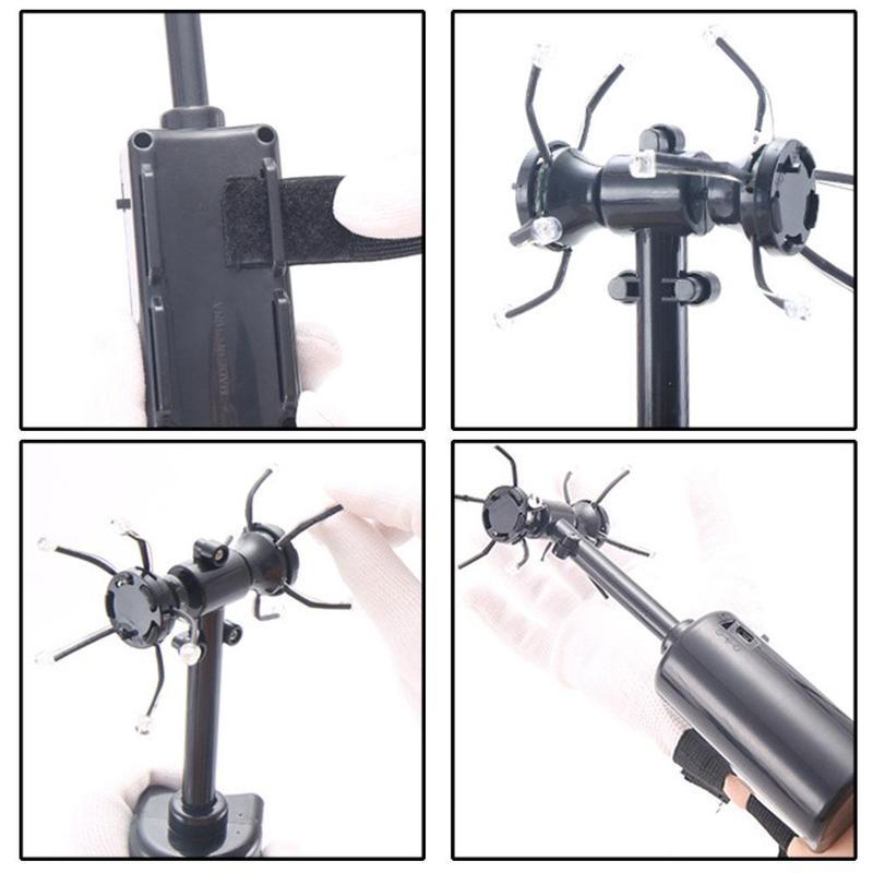 Bolas de luz LED de juguete luminosas, giratorias, flotantes, con forma de píldora en espiral, juguete eléctrico, generador de píldoras en espiral ajustable.