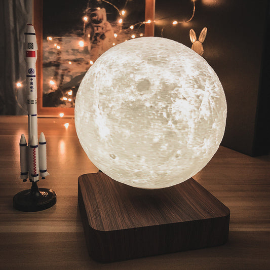 Lámpara de escritorio de levitación magnética con forma de luna